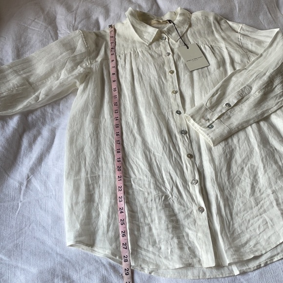 Spell | White Basic Linen Blouse | L - Picture 16 of 16
